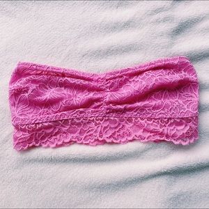 PINK BANDEAU BRALETTE